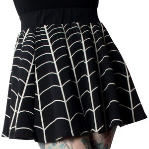 Kreepsville666 Spiderweb Skater Skirt
